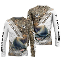 Frenzidea Catfish Fishing White And Grass Camo Sport Custom Name & Team Name 3D Shirts
