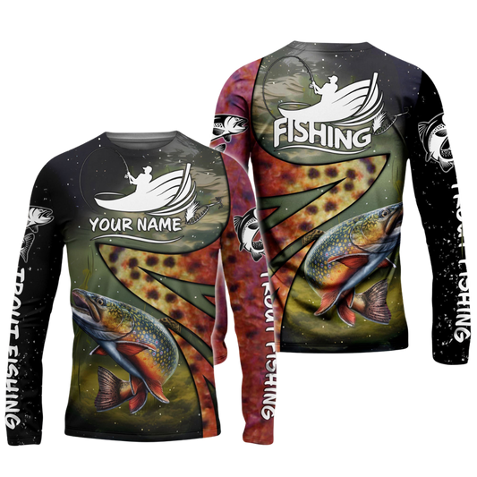 Frenzidea Fishing Trout Skin Customize Name 3D Shirts