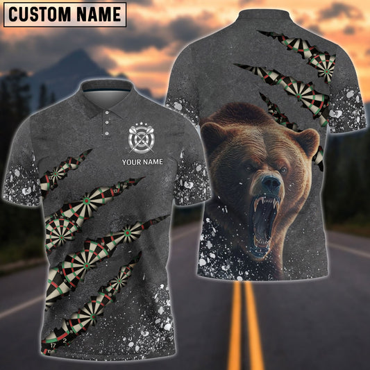 Frenzidea Bear And Darts Personalized Name 3D Shirt