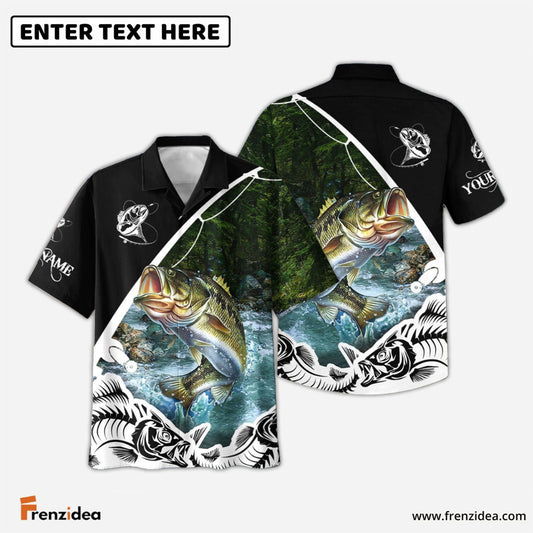 Frenzidea Bass Fishing Customize Name Long Sleeve Fishing 3D Shirt