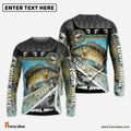 Frenzidea Personalized Crappie Fishing Art Line Sport Fishing Shirts