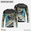 Frenzidea Personalized Catfish Fishing Art Line Sport Fishing Shirts