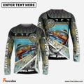 Frenzidea Personalized Trout Fishing Art Line Sport Fishing Shirts
