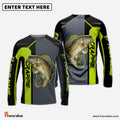 Frenzidea Personalized Crappie Fishing Green Line Sport Jersey Fishing Shirts