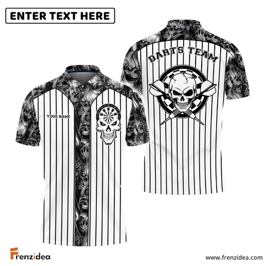 Frenzidea Tribal Metal Skull Custom Darts Shirts