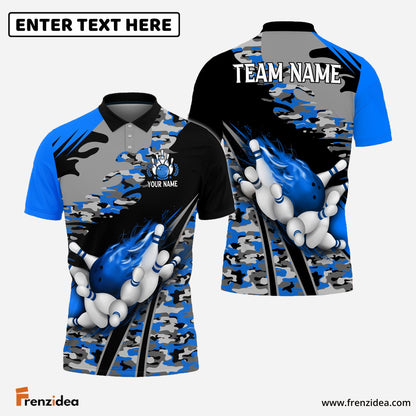 Frenzidea Bowling And Pins Runway Customized Name 3D Shirt (4 Colors)