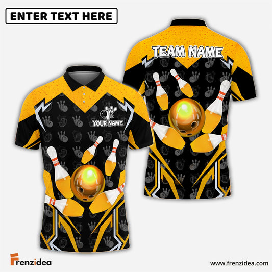 Frenzidea Bowling And Pins Beer Pattern Personalized Name And Team Name 3D Shirt