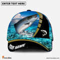 Frenzidea Personalized Cool Salmon Fishing Blue Cap