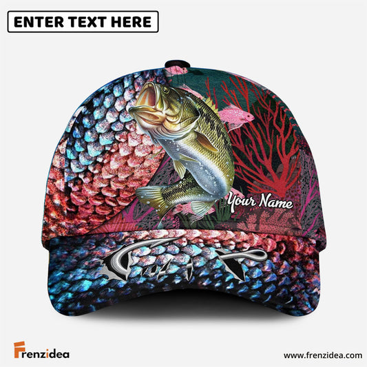 Frenzidea Personalized Bass Fishing Colorful Cap