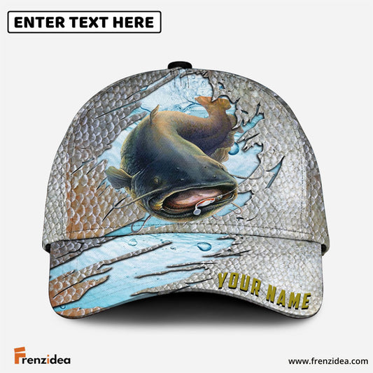 Frenzidea Catfish Fish Cool Fishing Personalized Cap