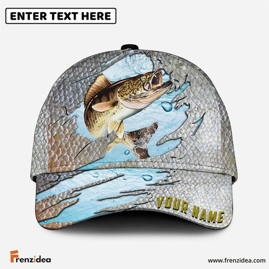 Frenzidea Walleye Fish Cool Fishing Personalized Cap