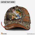 Frenzidea Personalized Walleye Fishing Nature Leather Pattern Classic Cap