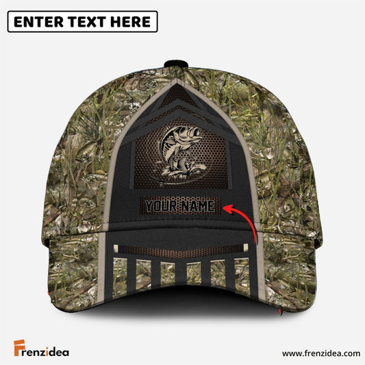 Frenzidea Personalized Bass Fishing Camo Classic Cap