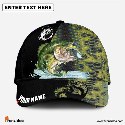Frenzidea Personalized Bass Fishing Classic Cap
