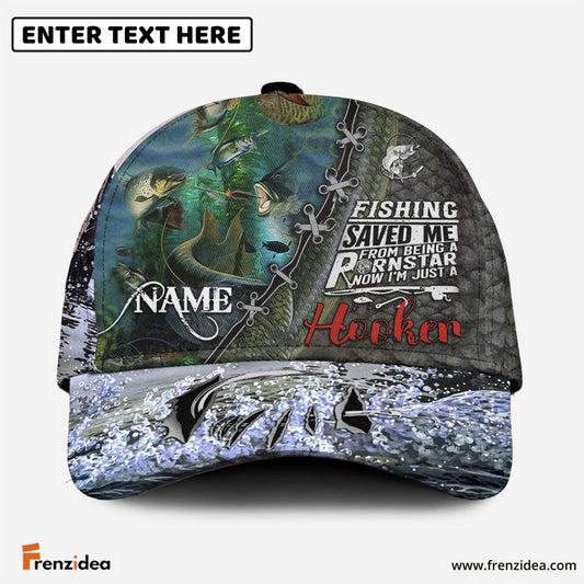 Frenzidea Personalized Bass Fishing Saved Me Classic Cap