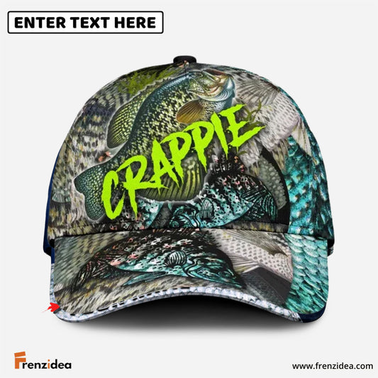 Frenzidea Personalized Crappie On Skin Fishing Cap