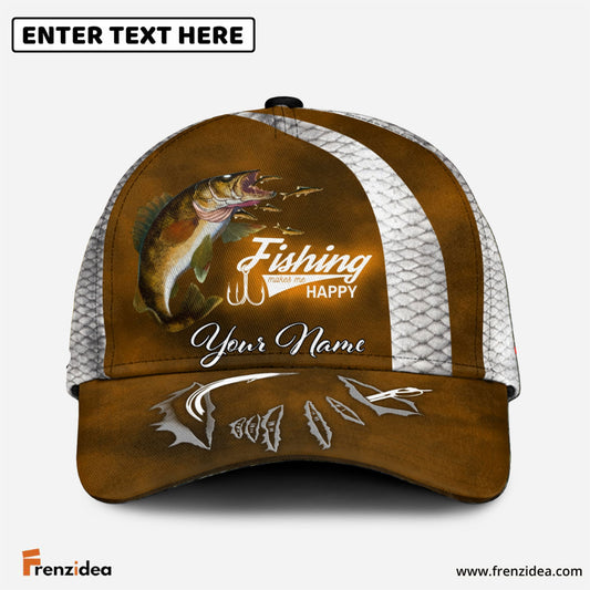 Frenzidea Personalized Walleye Fishing Hook Cap