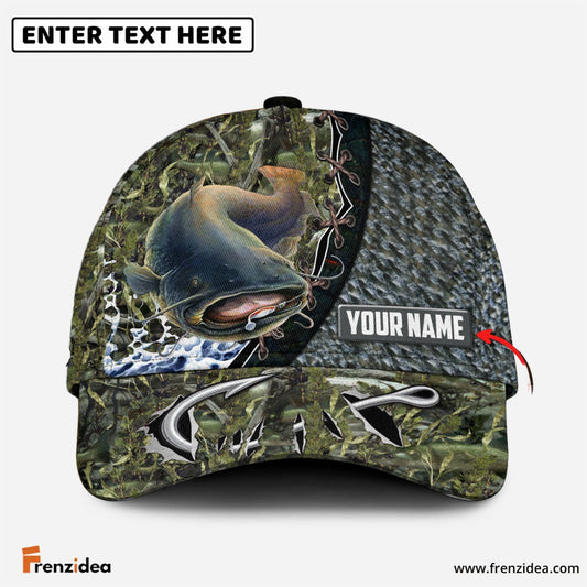 Frenzidea Catfish Fishing Personalized Cap