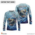 Frenzidea Catfish Fishing American Flag Seawave Custom Name & Team Name 3D Shirts