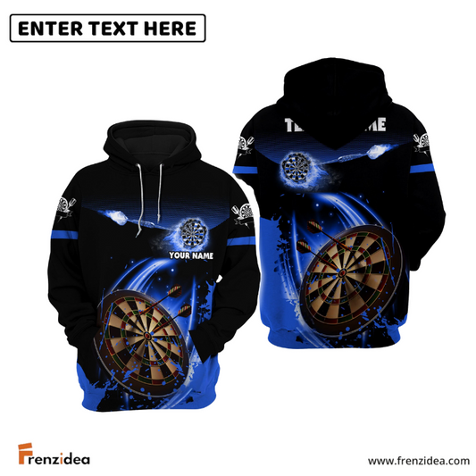 frenzidea Blue Dart Board Personalized Darts Hoodie