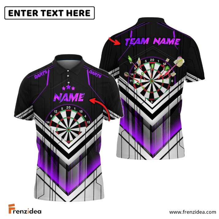 Frenzidea Cyberpunk Darts Personalized Name, Team Name 3D Shirt (6 Colors)