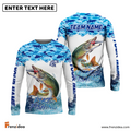 Frenzidea Pike Fishing Blue Water Camo Custom Name & Team Name 3D Shirts