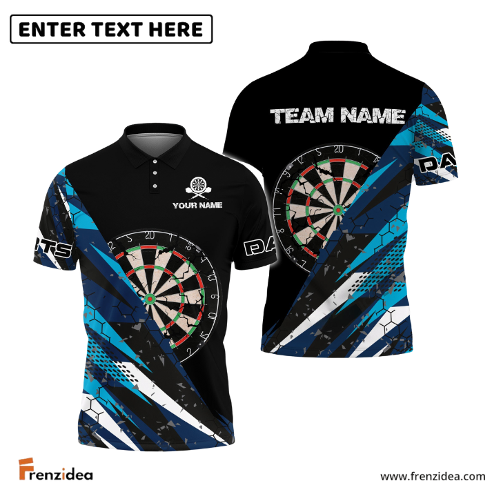 frenzidea Dartboard Cracked Personalized Name, Team Name 3D Shirt