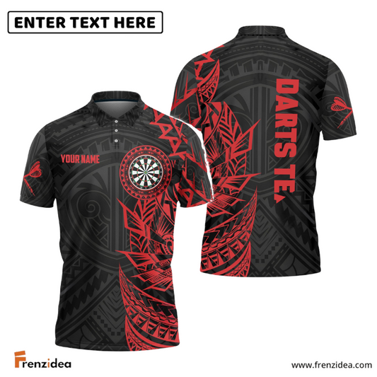 Frenzidea Tribal Tattoo Red Black Custom Darts Shirts