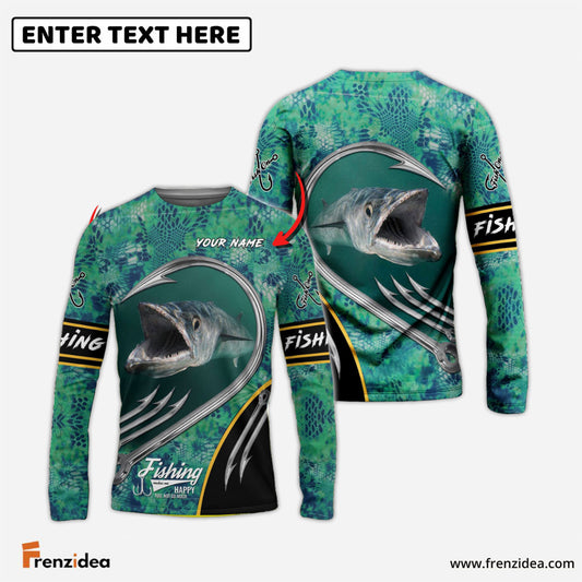 Frenzidea Customize Name Fishing Kingfish 3D Shirts