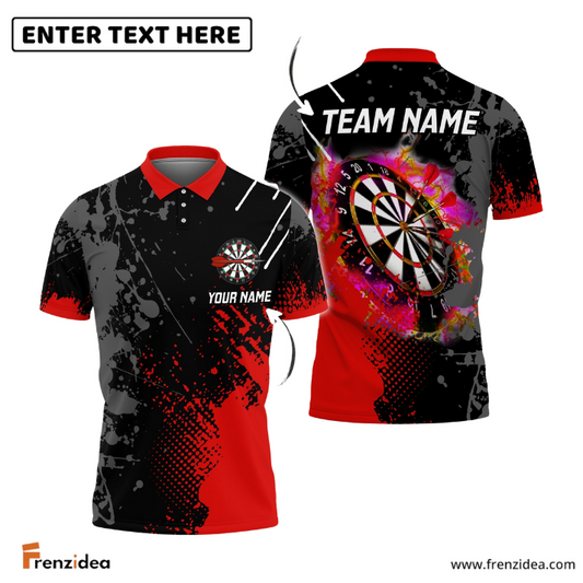 Frenzidea Paint Style Darts Personalized Name, Team Name 3D Shirt (4 Colors)