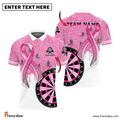 Frenzidea Darts Breast Cancer Personalized Name, Team Name 3D Shirt