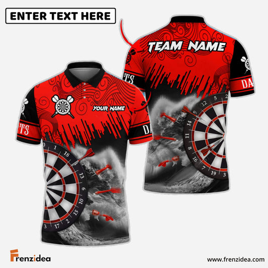 Frenzidea Darts Seawave Personalized Name, Team Name 3D Shirt (4 Colors)