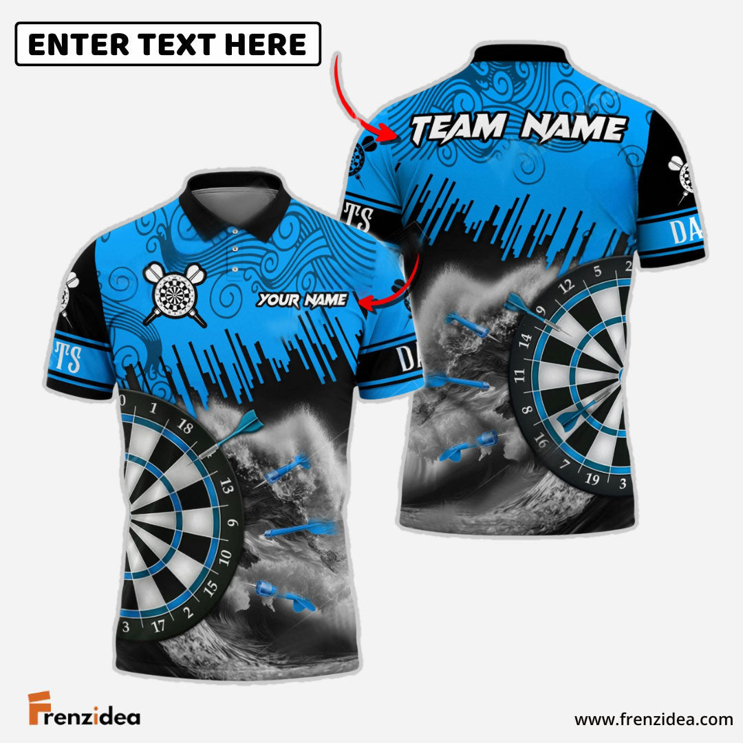Frenzidea Darts Seawave Personalized Name, Team Name 3D Shirt (4 Colors)