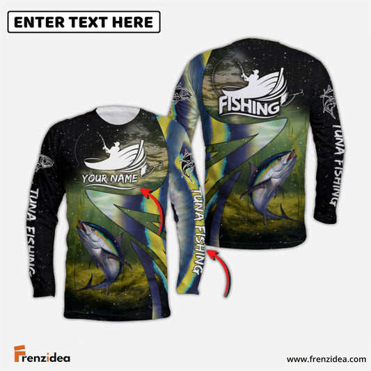 Frenzidea Fishing Tuna Skin Customize Name 3D Shirts