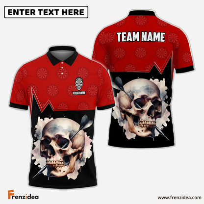 frenzidea Skull Dartboard Personalized Name, Team Name 3D Shirt (5 Colors)