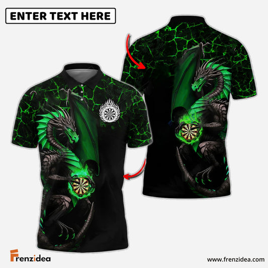 Frenzidea Darts Big Dragon Personalized Name, Team Name 3D Shirt (4 Colors)