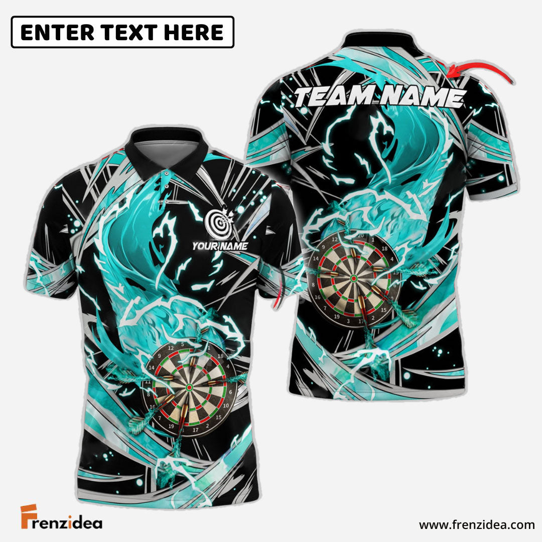 Frenzidea Darts Thunder Wind Aura Personalized Name, Team Name 3D Shirt (4 Colors)