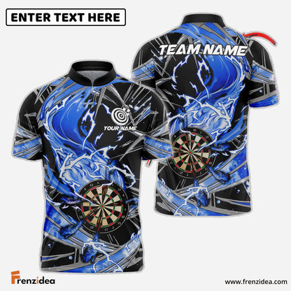 Frenzidea Darts Thunder Wind Aura Personalized Name, Team Name 3D Shirt (4 Colors)