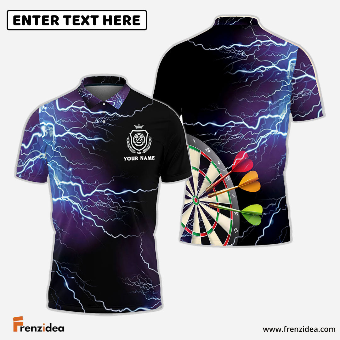 Frenzidea Darts Thunder Lightning Personalized Name 3D Shirt