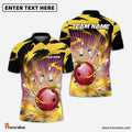 Frenzidea Bowling And Pins Tornado Throw Customized Name 3D Shirt ( 5 Colors)
