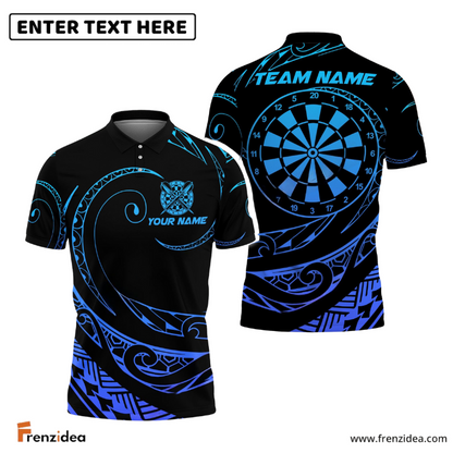 Frenzidea Darts Hawaii Polynesian Personalized Name, Team Name 3D Shirt (4 Colors)