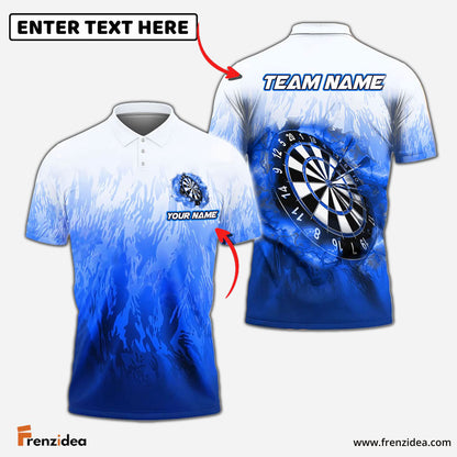 Frenzidea Darts Flame Pattern Multicolor Options Personalized Name, Team Name 3D Shirt (4 Colors)