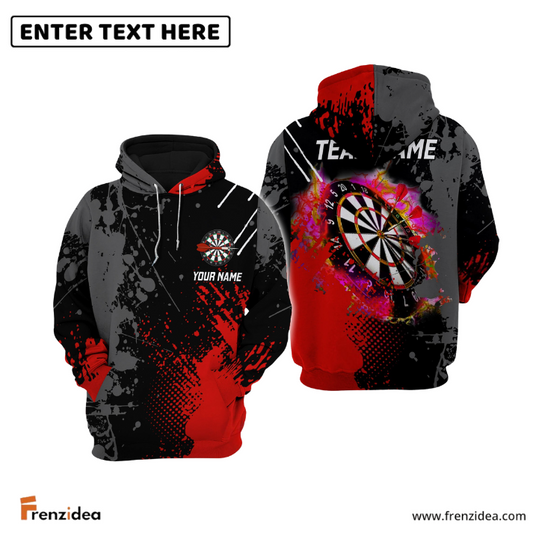 frenzidea Red Dart Board Personalized Darts Hoodie