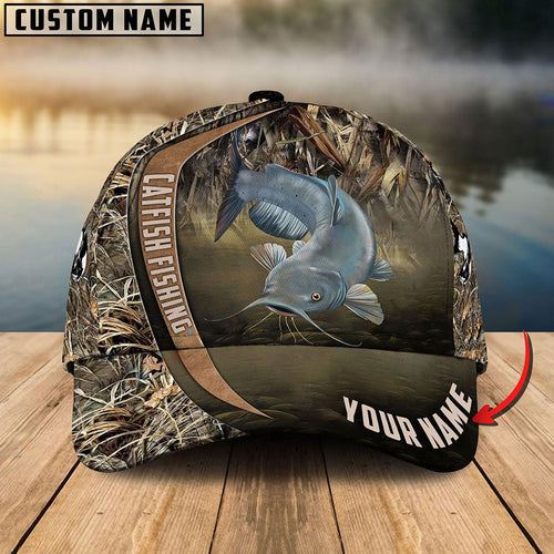 Frenzidea Personalized Catfish Fishing Grass Nature Classic Cap