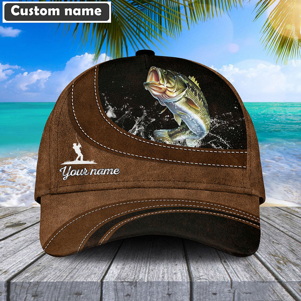 Frenzidea Custom Name Bass Fishing Happiness Cap