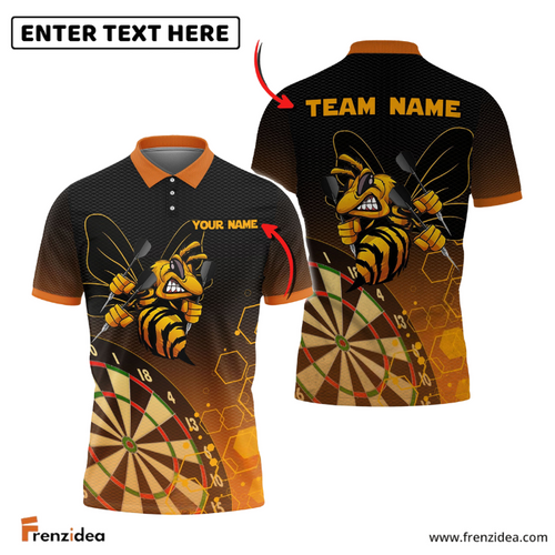 Frenzidea Darts Bee 2 Personalized Name, Team Name 3D Shirt