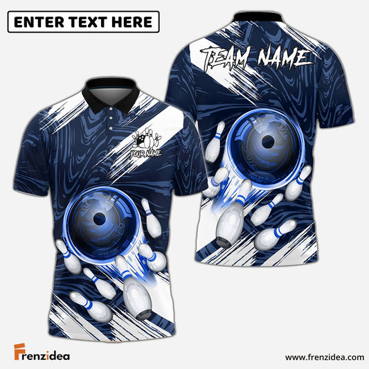 Frenzidea Bowling And Pins Stormy Personalized Name, Team Name Unisex Shirt