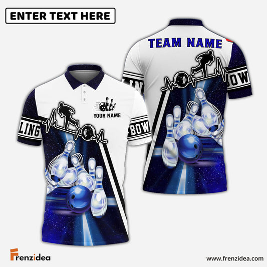Frenzidea Personalized Name Light Bowling Player Multicolor 3D Shirt