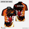 Frenzidea Fire Bowling And Pins Multicolor Option Customized Name 3D Shirt