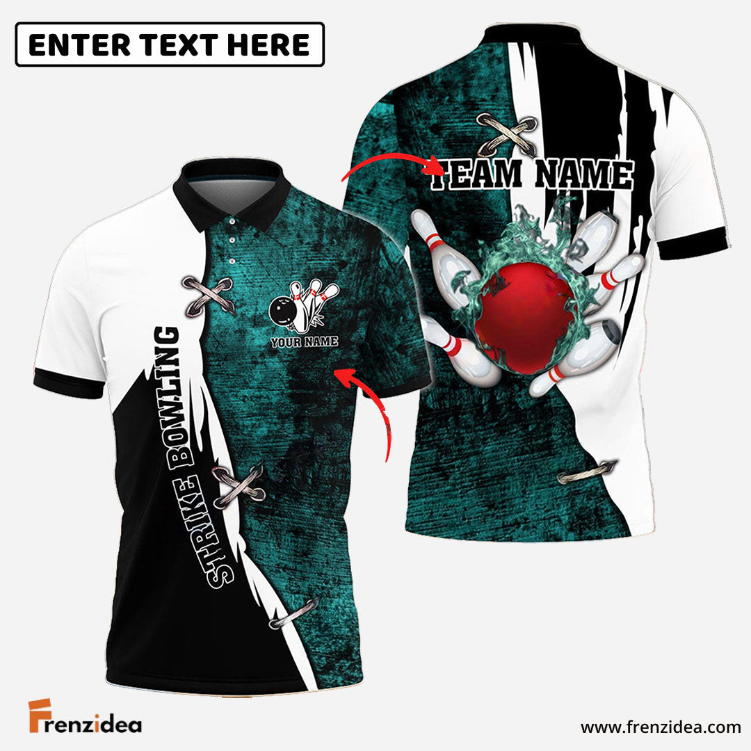 frenzidea Bowling And Pins Resurrection Fire Customized Name 3D Shirt (4 Colors)